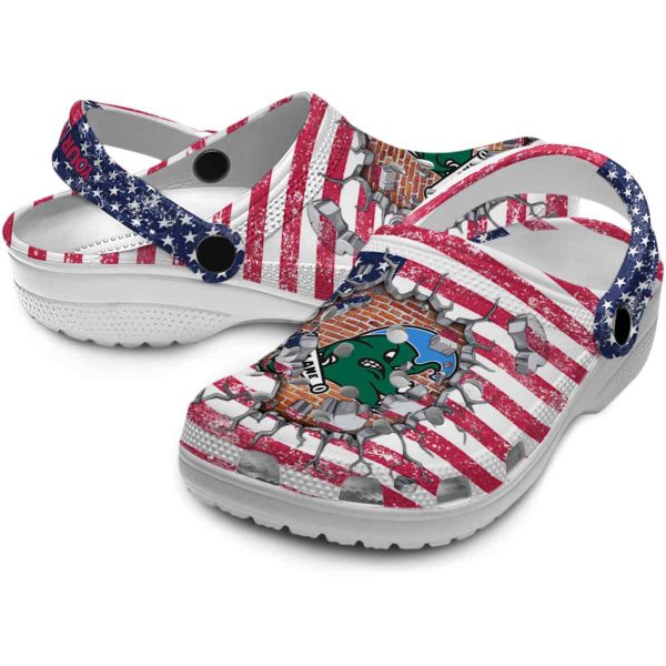 custom tulane green wave freedom splinter clog high quality