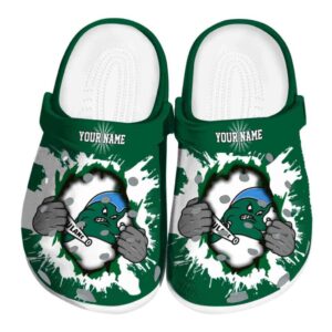 custom tulane green wave gripping hand clog best selling