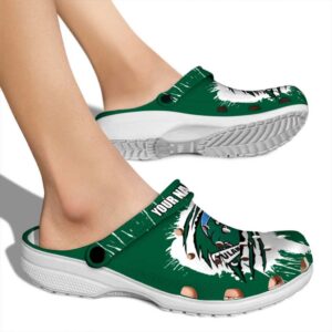 custom tulane green wave splash motif background clog fashion forward