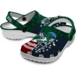 custom tulane green wave star spangled side pattern clog best selling