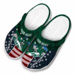 custom tulane green wave star spangled side pattern clog best selling