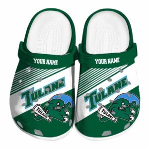 custom tulane green wave vibrant dual tone clog best selling