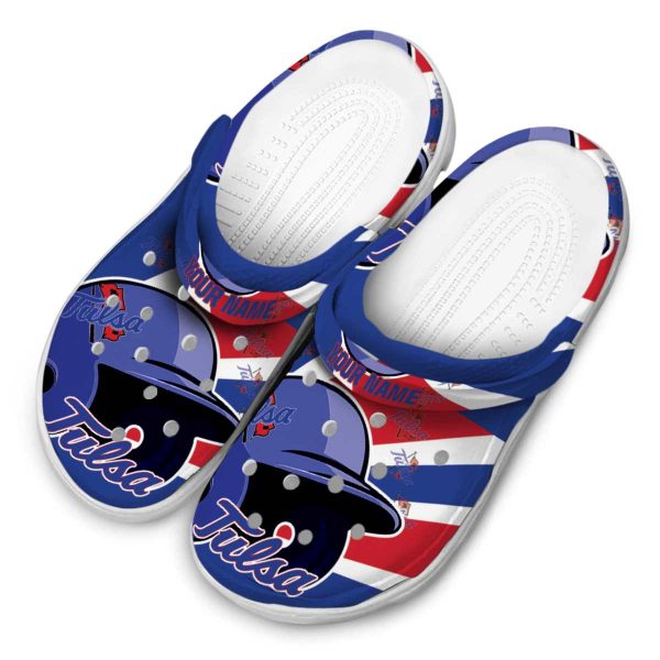 custom tulsa golden hurricane baseball helmet clog latest model