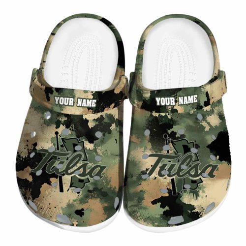 custom tulsa golden hurricane camouflage craze clog best selling