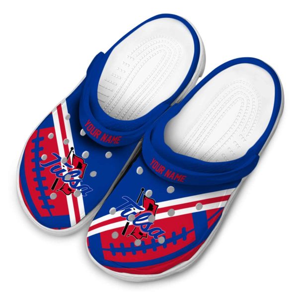 custom tulsa golden hurricane football motif clog latest model