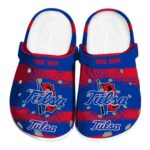 custom tulsa golden hurricane paint splatter graphics clog best selling