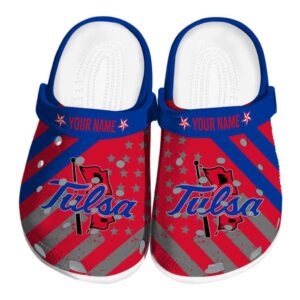 custom tulsa golden hurricane star spangled graphic clog best selling