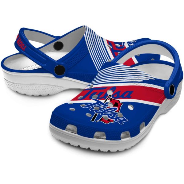 custom tulsa golden hurricane vibrant dual tone clog high quality