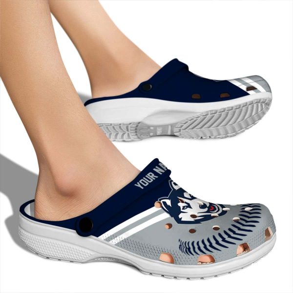 custom uconn huskies baseball motif clog fashion forward