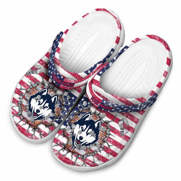 custom uconn huskies freedom splinter clog latest model
