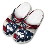 custom uconn huskies patriotic stripes clog best selling