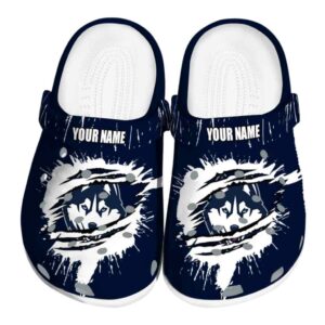 custom uconn huskies splash motif background clog best selling