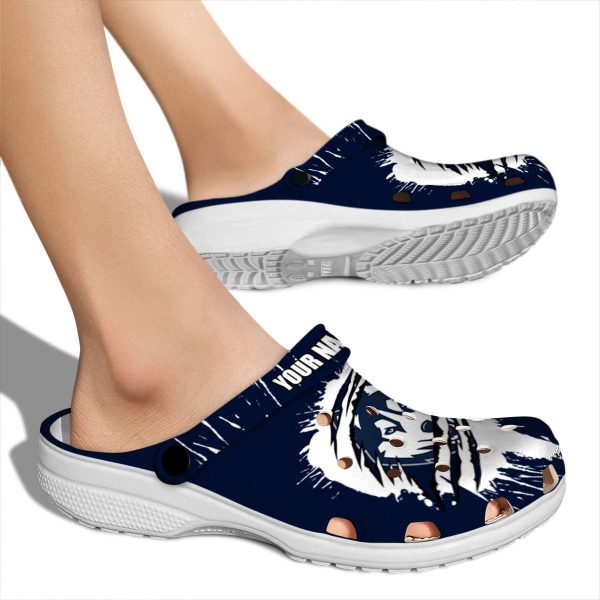 custom uconn huskies splash motif background clog fashion forward