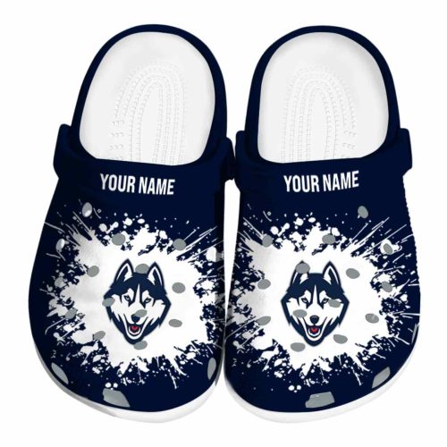 custom uconn huskies splatter background clog best selling