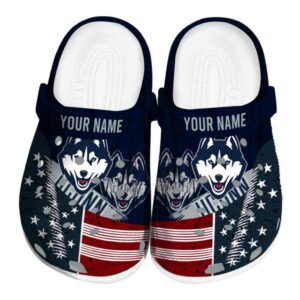 custom uconn huskies star spangled side pattern clog best selling