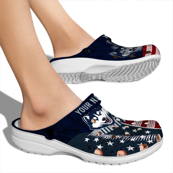 custom uconn huskies star spangled side pattern clog fashion forward