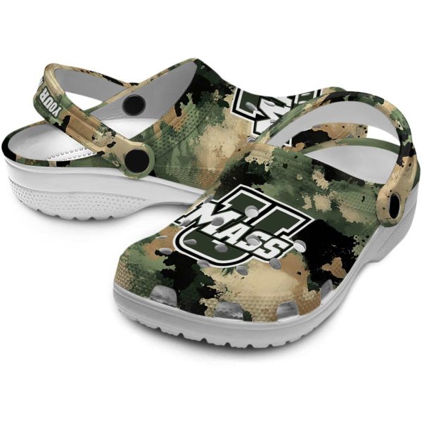custom umass minutemen camouflage craze clog high quality