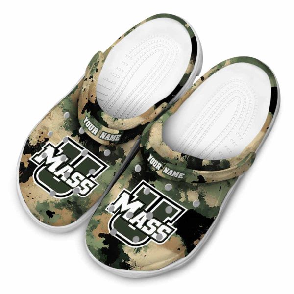 custom umass minutemen camouflage craze clog latest model