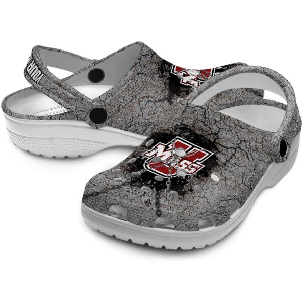 custom umass minutemen cracked ground texture clog high quality