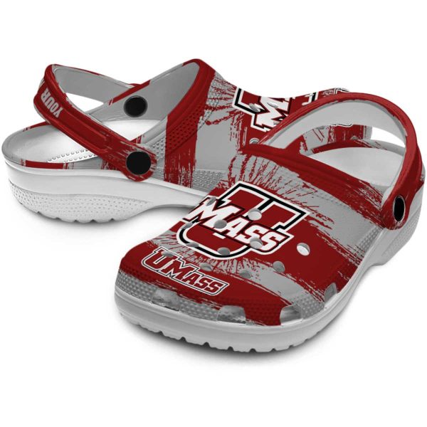 custom umass minutemen paint splatter graphics clog high quality