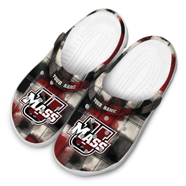custom umass minutemen plaid fusion clog latest model