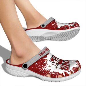 custom umass minutemen splash art clog fashion forward