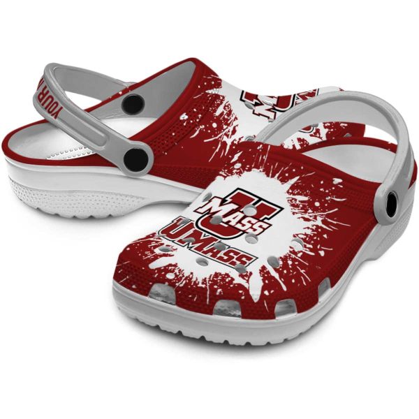 custom umass minutemen splash art clog high quality