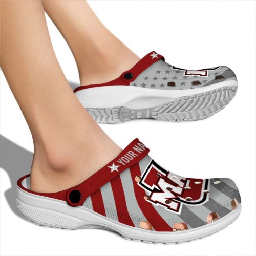 custom umass minutemen star spangled graphic clog fashion forward