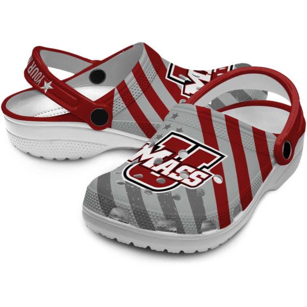 custom umass minutemen star spangled graphic clog high quality