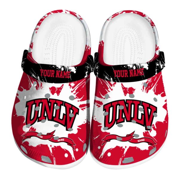custom unlv rebels splatter pattern clog best selling