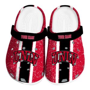 custom unlv rebels vertical stripes clog best selling