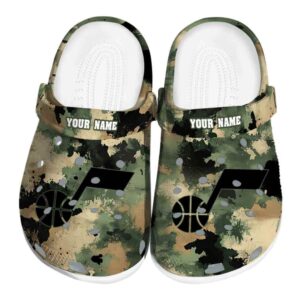 custom utah jazz camouflage craze clog best selling