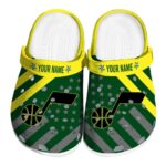custom utah jazz star spangled graphic clog best selling