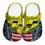 Custom Utah Jazz Star-Spangled Side Pattern Clog - VivaCrocs