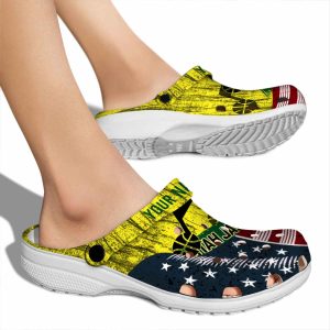 Custom Utah Jazz Star-Spangled Side Pattern Clog - VivaCrocs