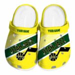 custom utah jazz vibrant dual tone clog best selling