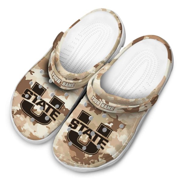 custom utah state aggies desert camo clog latest model