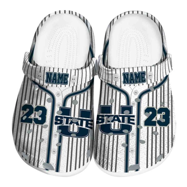 custom utah state aggies pinstripe pattern clog best selling