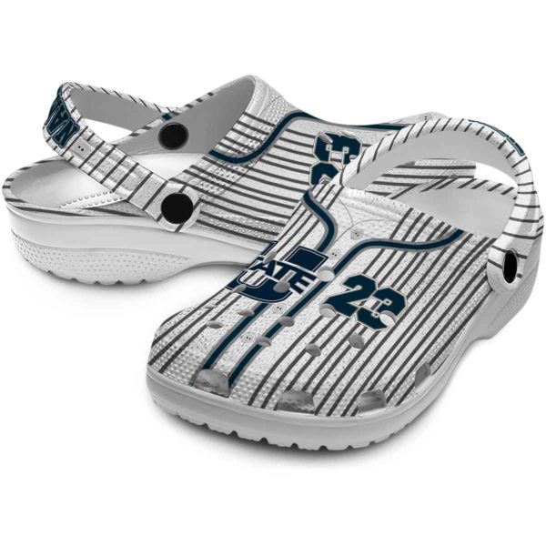custom utah state aggies pinstripe pattern clog high quality