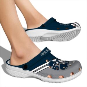 custom utah state aggies striped accents clog fashion forward