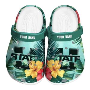 custom utah state aggies tropical vibes clog best selling