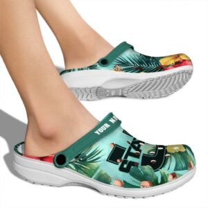 custom utah state aggies tropical vibes clog fashion forward