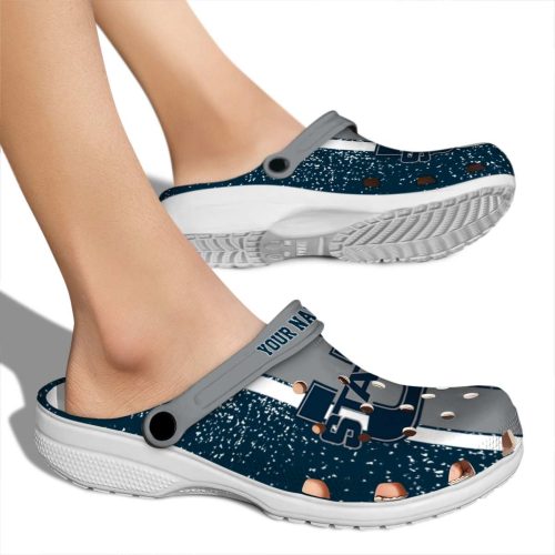 custom utah state aggies vertical stripes clog fashion forward