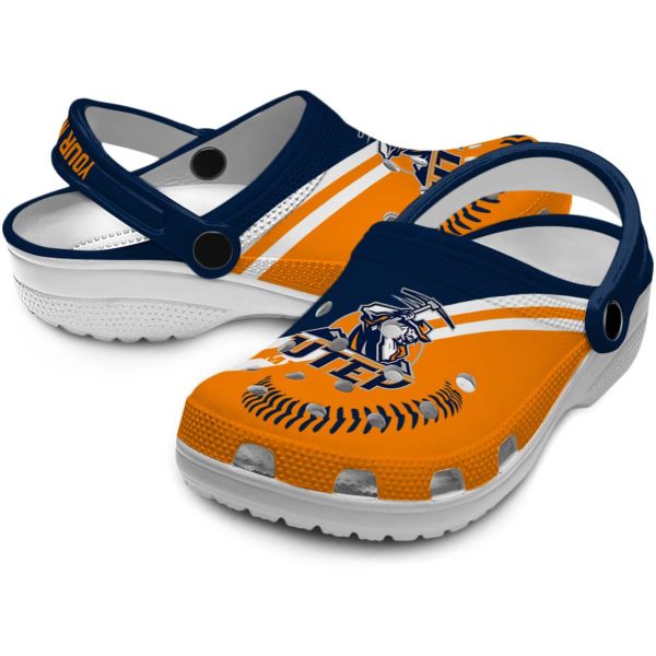 custom utep miners baseball motif clog high quality