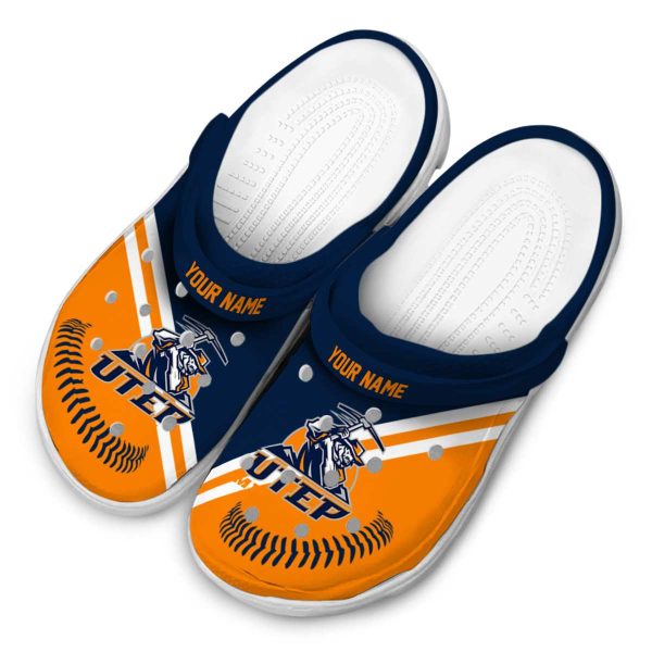 custom utep miners baseball motif clog latest model