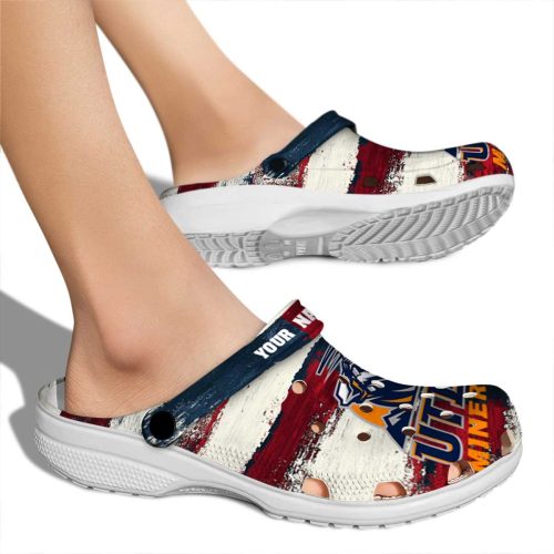 custom utep miners patriotic stripes clog fashion forward
