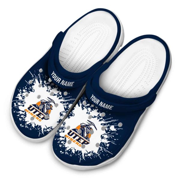 custom utep miners splatter background clog latest model