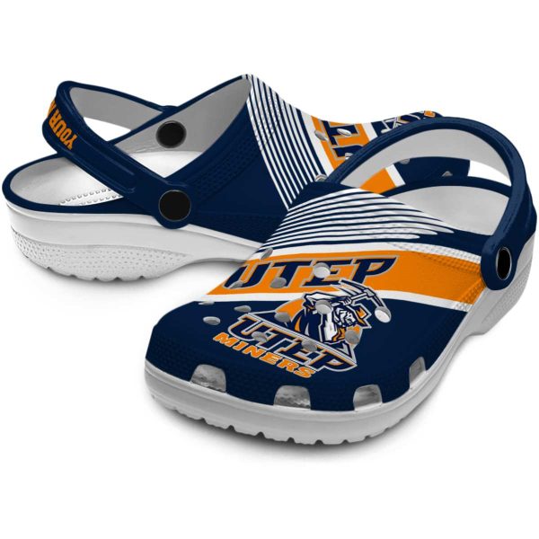 custom utep miners vibrant dual tone clog high quality
