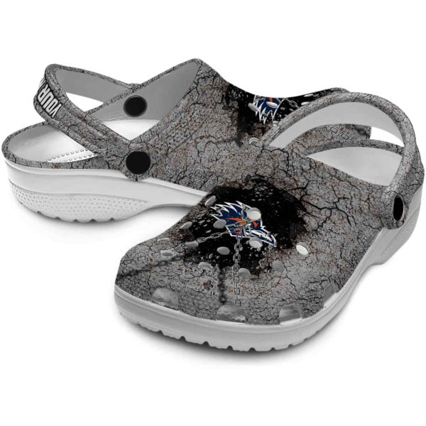 custom utsa roadrunners cracked ground texture clog high quality