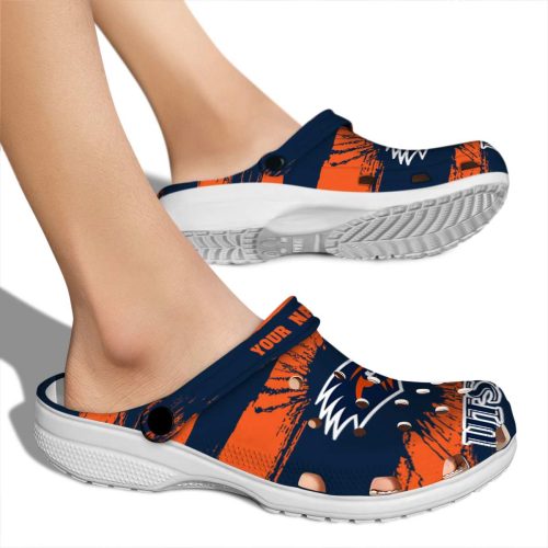 custom utsa roadrunners paint splatter graphics clog fashion forward